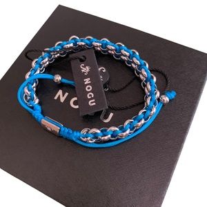 Beautiful Blue and Silver Nogu Bracelet